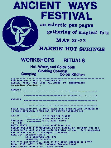 This event was in 1988 e.v., not now.  Do not send money!